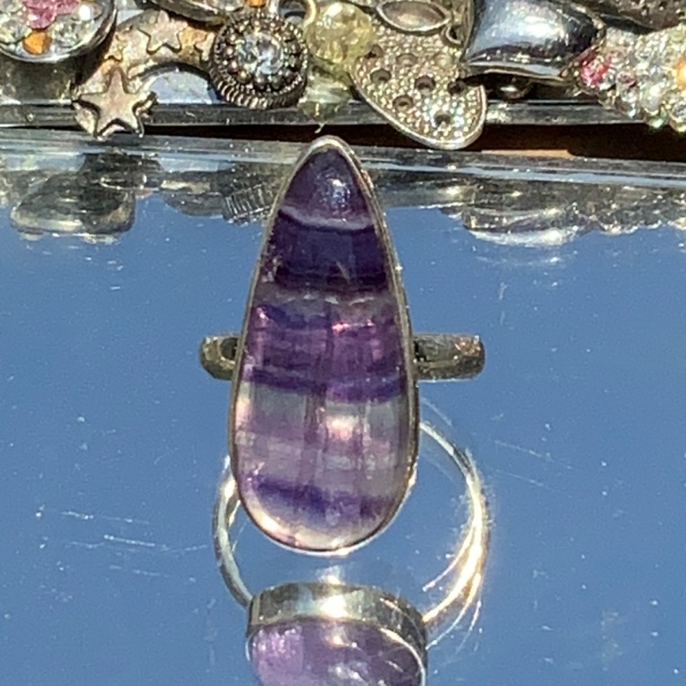 RARE BLUE JOHN 925 STERLING SILVER RING, SIZE 8.5